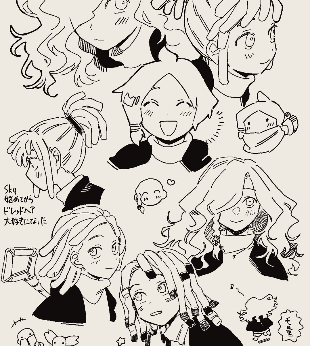 shi_ru_zakki's tweet photo. 本に収録している絵たち https://t.co/AjOorSEXxI