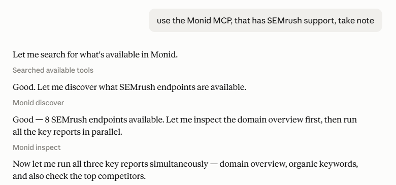 xenappblog's tweet photo. Monid MCP is just awesome #semrush @vegardwikeby https://t.co/GHNQXCxsLm