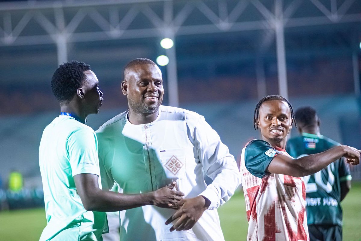 jamusSC's tweet photo. Jamus SC President, Mohanad Ahmed o Friday night celebrating the team's qualification for the CECAFA Kagame Cup 2026  semi final stage in Kigali, Rwanda https://t.co/RFXBjTDk0l