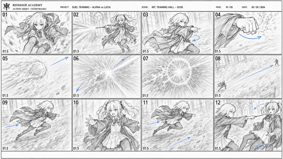 naoyuki_okada's tweet photo. 松丸さんが言ってた絵コンテをラフスケッチ風に描くテクは、2.5ではさらに重要ぽい。でないとシートの低解像度のカットイラストに忠実に描こうとしてすごく汚くなる。そしてプロンプトで「これはスケッチだ」と重ねて指摘しとかなければならない。
@capcutapp
@dreamina_ai 
capcutseedance25&capcutcpp