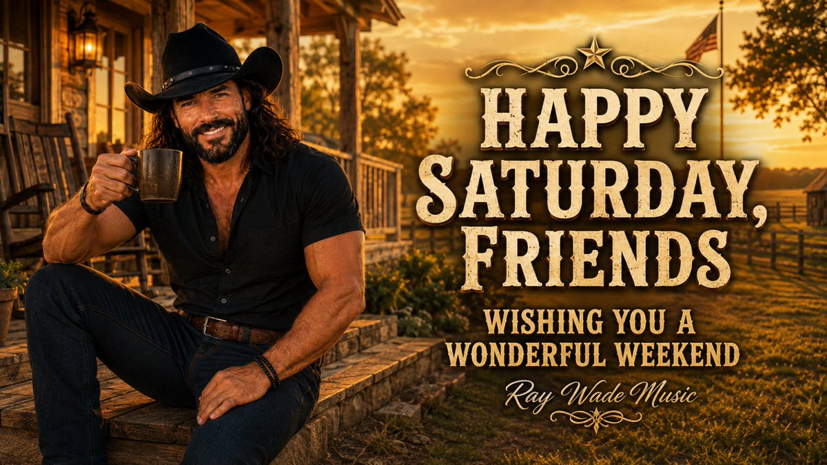 raywademusic's tweet photo. Happy Saturday, friends
Wishing you a safe, peaceful, and wonderful weekend.
And stay closeโโYouโre the Reason I Feel Lovedโ arrives later today. ๐ถ
โ Ray Wade
#RayWadeMusic #HappySaturday #WeekendBlessings #CountryMusic https://t.co/EoOdiqVYul