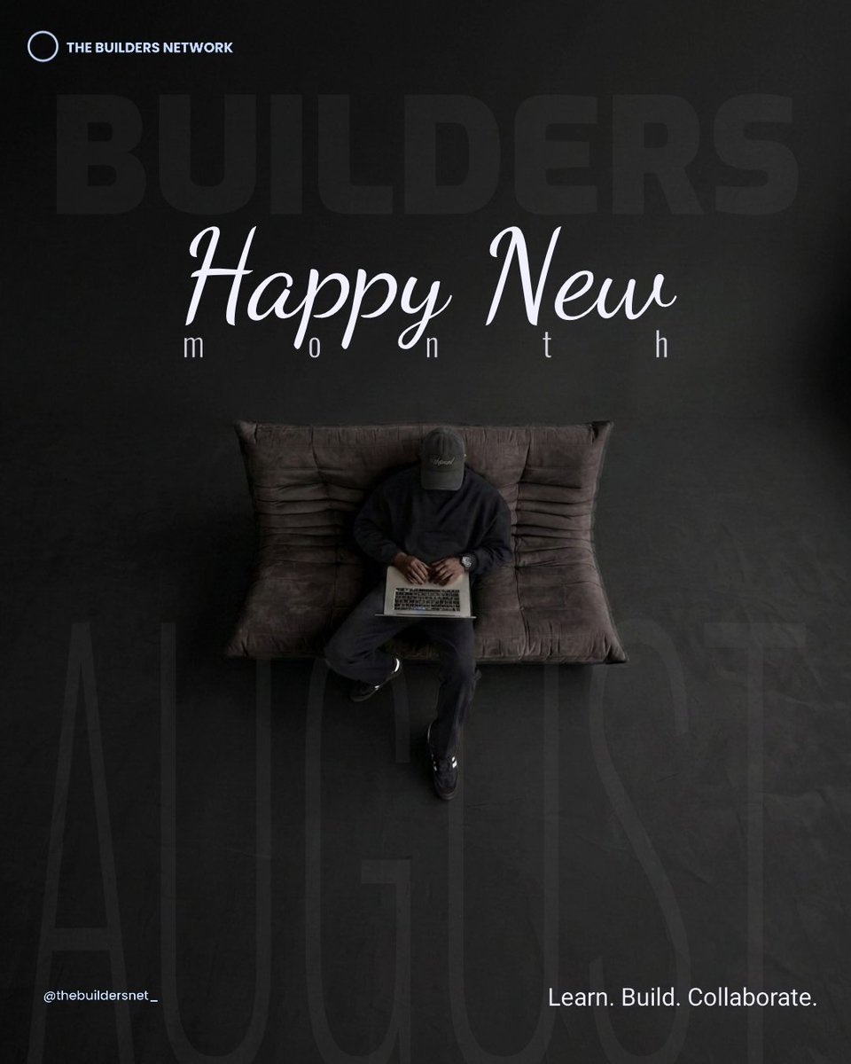 thebuildersnet_'s tweet photo. August is here.
No warmup. No reset.
What you build this month speaks for itself by September.
Start today.
THE BUILDERS NETWORK | Learn. Build. Collaborate. https://t.co/j944UKQj7o
