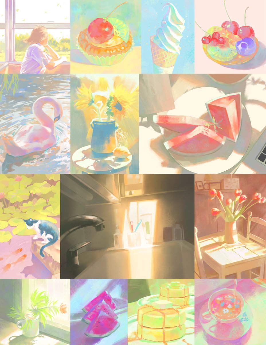 redyajasu's tweet photo. 30 Days of Colour Studies❤️🧡💛💚🩵💙💜 https://t.co/ukJcqMKuJu