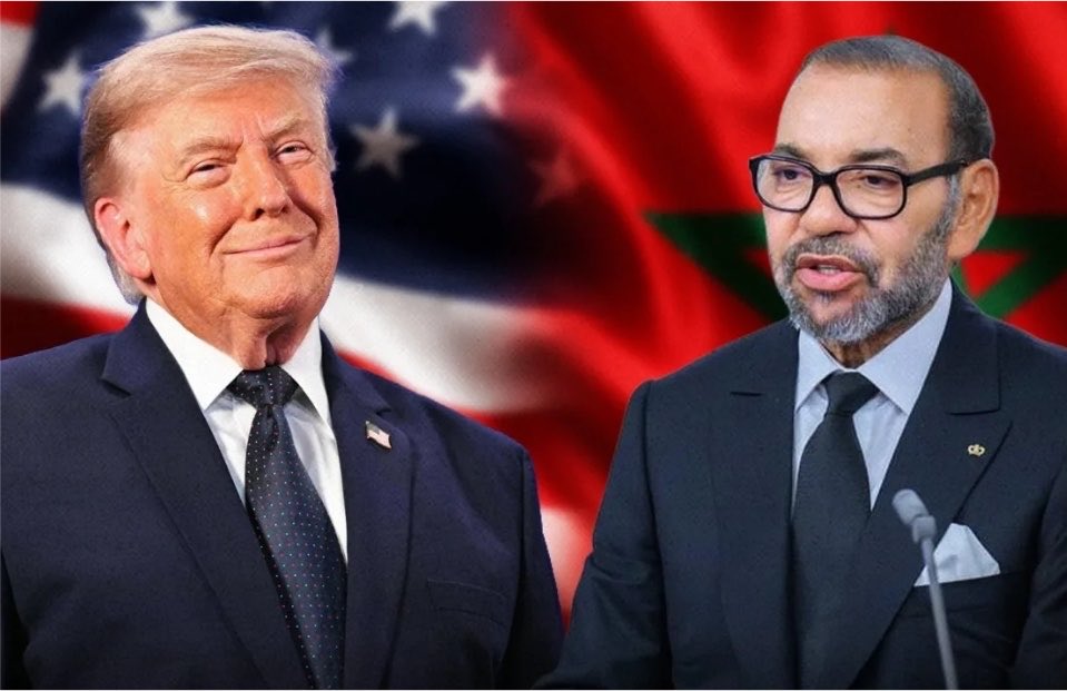 Jafkech's tweet photo. 🇺🇸🇲🇦 Trump vient d'envoyer un message au Roi:

"Les États-Unis sont clairs:

Nous reconnaissons la souveraineté du Maroc sur le sahara occidental et nous soutenons la proposition marocaine d’autonomie comme la seule base pour une solution" https://t.co/WRVzOaOXKF