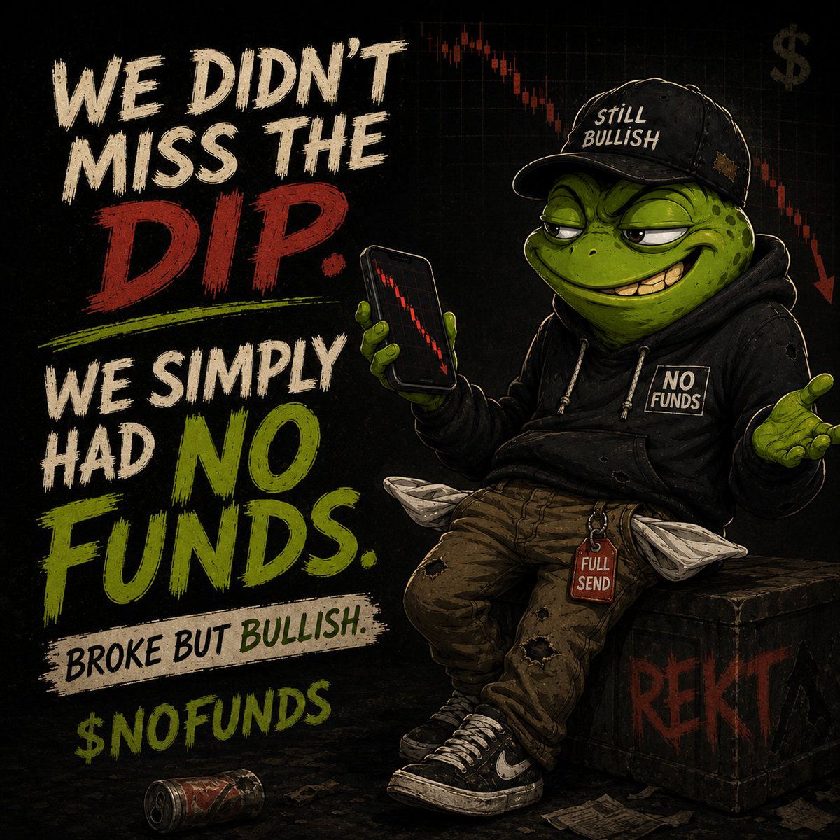 nofundsfrog's tweet photo. @SolanaHub_ @nofundsfrog  We didn't miss the dip. 
 $NOFUNDS https://t.co/Gq6yRVcWve