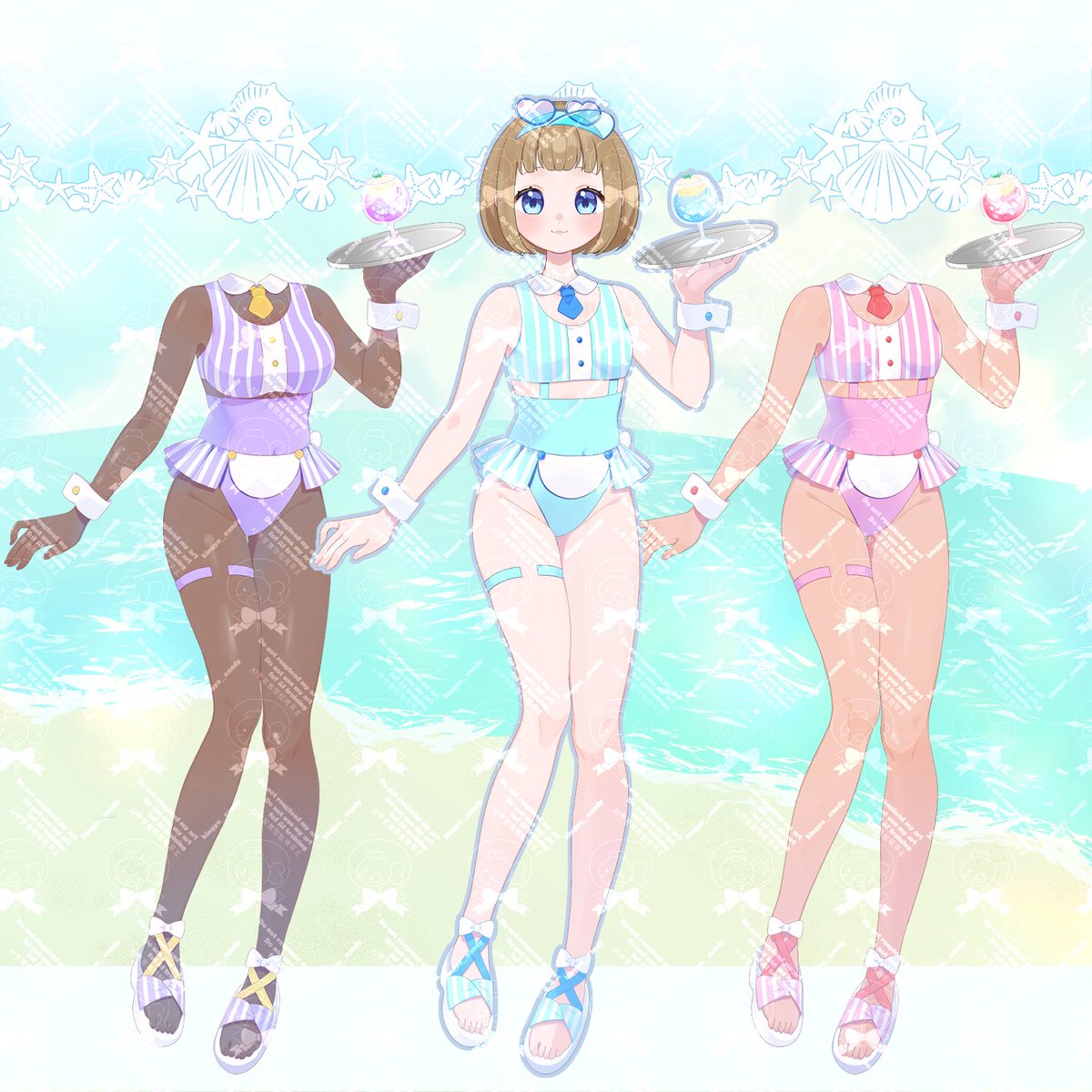 kingyo_candy's tweet photo. ☀️おはVなどに使えるダイナー風水着衣装素材をBOOTHで公開しました！
お手持ちの立ち絵と組み合わせてご使用いただけます！

サングラス&amp;サンバイザー3色のみフリー版あります

着用例4枚目ご覧ください✨

▶︎【 https://t.co/c5yuxnAIWJ 】

#おはようVTuber素材 #Vtuber素材 https://t.co/wI8wX9D6AT