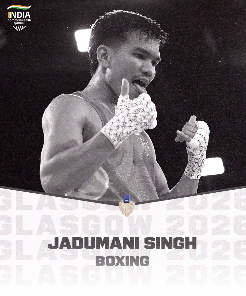 WeAreTeamIndia's tweet photo. An inspiring run from Jadumani Singh ends with a Silver Medal win! 

A fine performance from the young boxer showing great promise. A campaign to remember! 

#WeAreTeamIndia #TogetherWeDream https://t.co/5wpAip5CXD