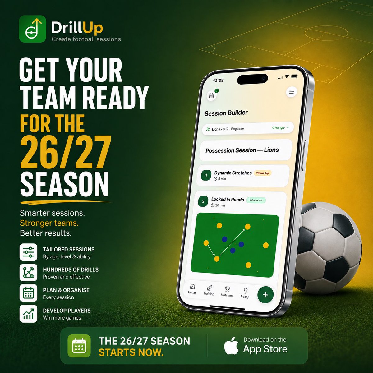 TAImperiale's tweet photo. Have been working on an app these last few months where coaches can create sessions in seconds tailored to their teams age, ability and session focus.

Would appreciate any help to get it out there with your likes, shares and follows. Thanks, Theo.

https://t.co/xUrcnTW4Vy https://t.co/zSy6d8CEIL