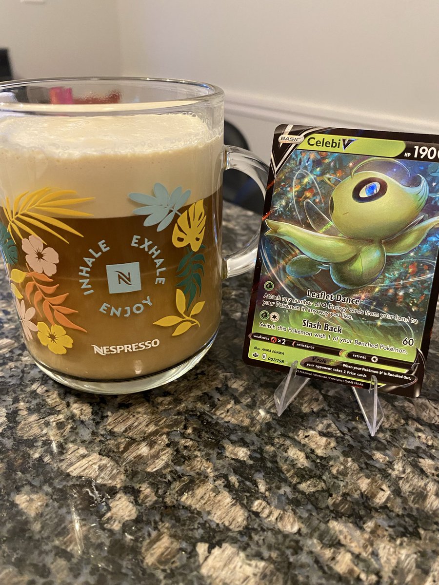 alliewiers's tweet photo. Saturday morning coffee with Celebi ☕🌿✨ https://t.co/GVNZaf6mrE