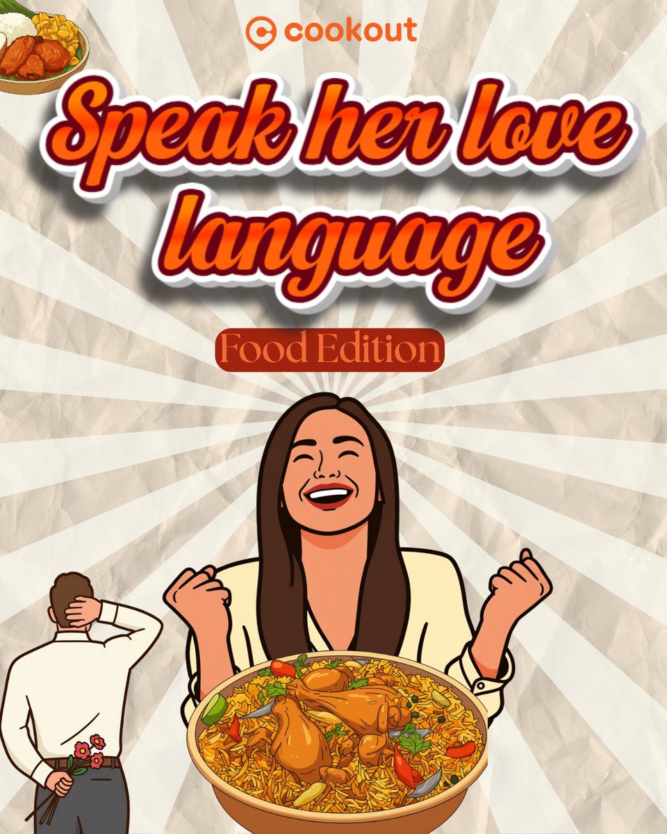 Cookout_ng's tweet photo. Food is the sixth love language of every woman. Happy Girlfriend’s Day girlies, you deserve every taste of love💓

Make today special by ordering some good food. We’re here for you! 
Order on Chowdeck and Glovo. 

Men, take notes🤌🏾. https://t.co/j3DdR82LHX