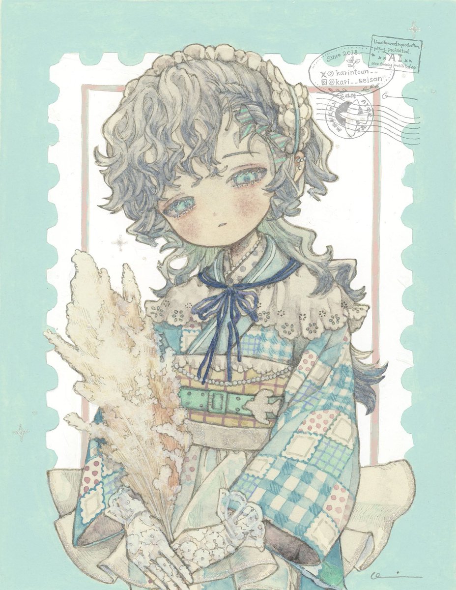 karintoun__'s tweet photo. 浅葱色の装い https://t.co/aWRBN905M5