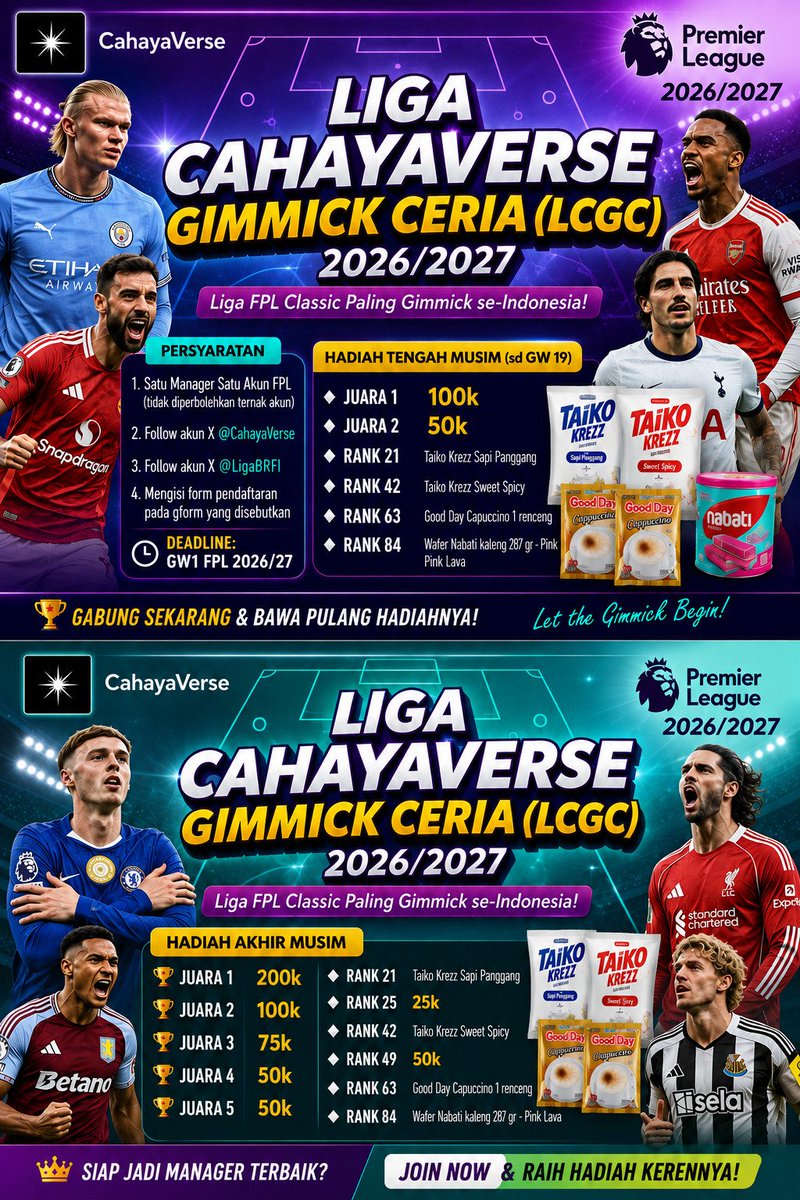 CahayaVerse's tweet photo. SELAMAT MALAM guys..
AKHIRNYA yang ditunggu-tunggu nih, LCGC.

Yang mau join, syaratnya ada disini ya :
https://t.co/qTzwUIjkXw https://t.co/v8DxJ9VDBV