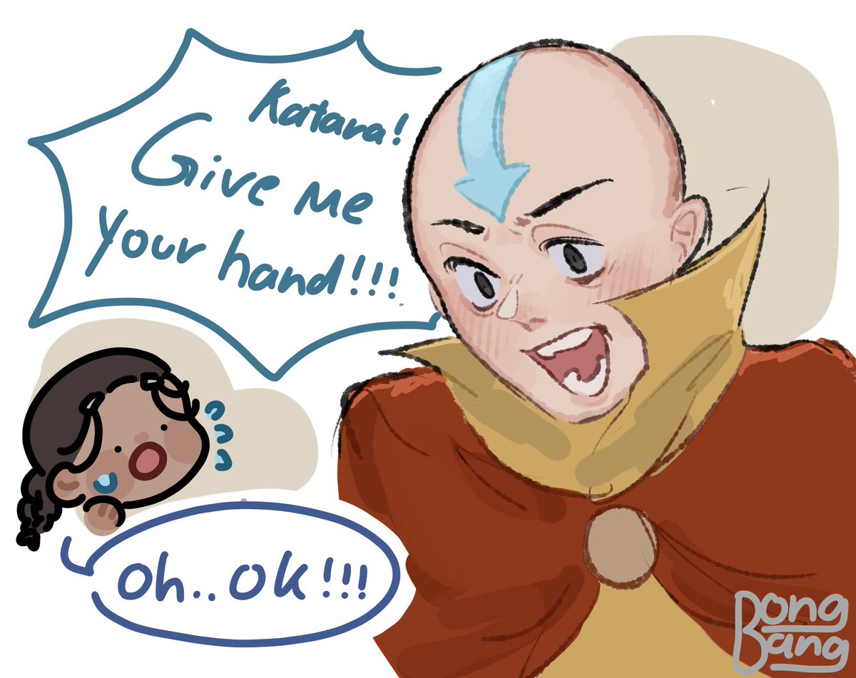 thebong1301's tweet photo. ( 1/2 )Silly 😛 #kataang #atla #Katara #Aang https://t.co/4BTmSxdgEj