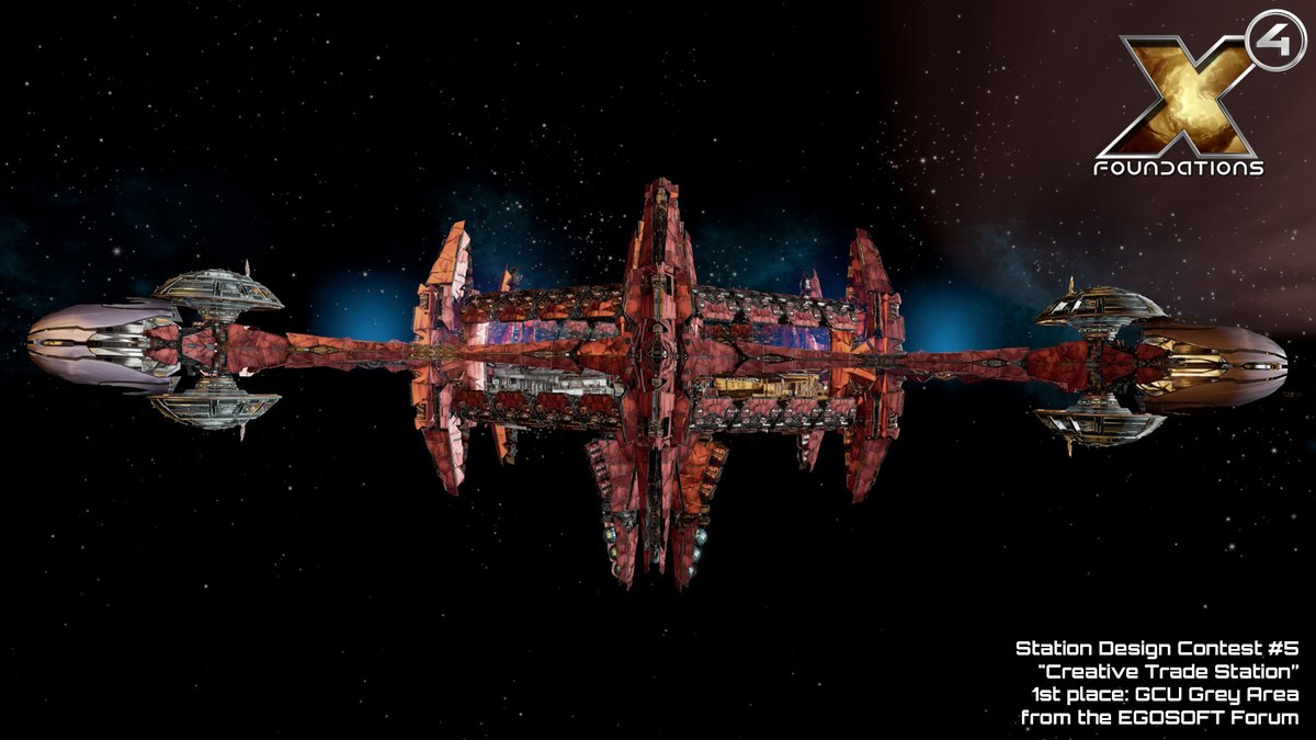 EGOSOFT's tweet photo. Now these are stations I'd LOVE to trade at. 👀🚀
Station Design Contest #5 has concluded, and the winners are GCU Grey Area, Stooper88, and Tudormese. Big congratulations to all of them! 🎉🥳
🔗 Join our Discord: https://t.co/PZK0JD38Vc #Gaming #SpaceSim #Space https://t.co/EXGmSQKZ5a
