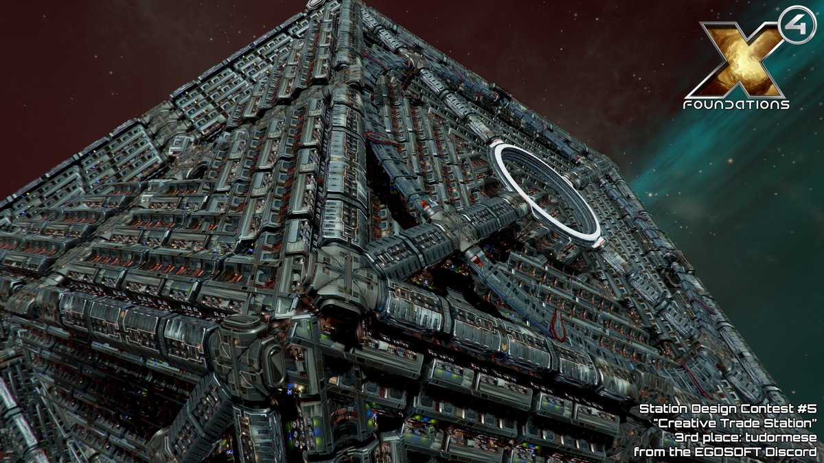 EGOSOFT's tweet photo. Now these are stations I'd LOVE to trade at. 👀🚀
Station Design Contest #5 has concluded, and the winners are GCU Grey Area, Stooper88, and Tudormese. Big congratulations to all of them! 🎉🥳
🔗 Join our Discord: https://t.co/PZK0JD38Vc #Gaming #SpaceSim #Space https://t.co/EXGmSQKZ5a