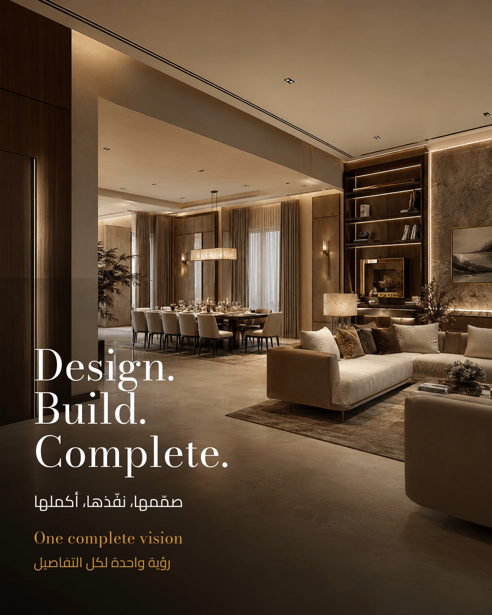 dsccsa's tweet photo. من الخزائن المصممة حسب احتياجك، إلى التشطيب المتكامل وتقنيات المنزل الذكي… تجمع DSCC تفاصيل منزلك ضمن رؤية واحدة تحقق الانسجام بين الجمال والراحة والوظيفة.

اكتشف حلولنا المتكاملة لمنزلك.

#DSCC #تشطيب_فلل #خزائن_مخصصة #منزل_ذكي #تصميم_داخلي #الرياض https://t.co/plfitsPwnY