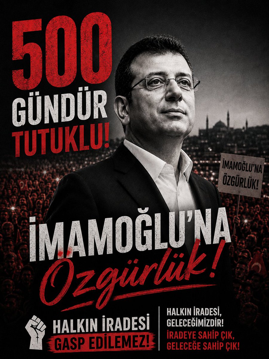 imamoglumedyaa's tweet photo. Demokrasiye, hukukun üstünlüğüne ve halkın iradesine saygı çağrımızı yineliyoruz.

İradeye sahip çık, geleceğe sahip çık! https://t.co/5JdYGwxtrf
