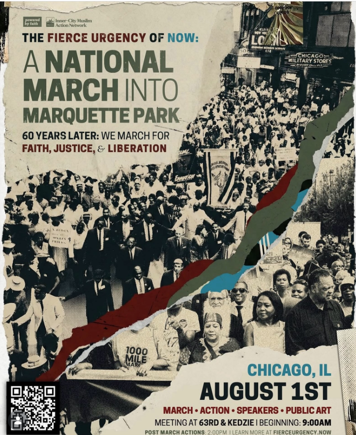 BerniceKing's tweet photo. This morning, I am joining people of faith, justice, and conscience for The Fierce Urgency of Now: A National March into Marquette Park.

As we approach the 60th anniversary of my father’s historic march there, we return not simply to remember, but to recommit. The work of confronting injustice and creating communities where every person can live with dignity, safety, and opportunity remains urgent.

Chicago, I’ll see you this morning. Let us march with moral courage, disciplined nonviolence, and love in action.

#MLK #TheFierceUrgencyOfNow #ChicagoFreedomMovement #Nonviolence365 #BelovedCommunity