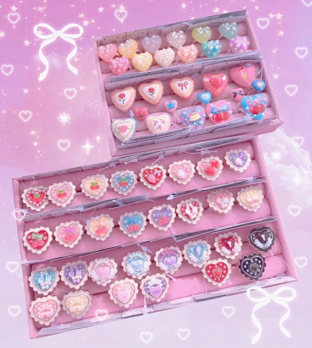 PrincessKissXXX's tweet photo. 🎀 #カワクリPOPUP 🎀4日目も
ありがとうございました₊˚⊹ᡣ𐭩

ハートのリングたくさん種類ご用意しております💞
ぜひお気に入りを選んでくださいね🎶

 #ハンドメイドイベント  #HEPFIVE https://t.co/oF6kkqRJ2F