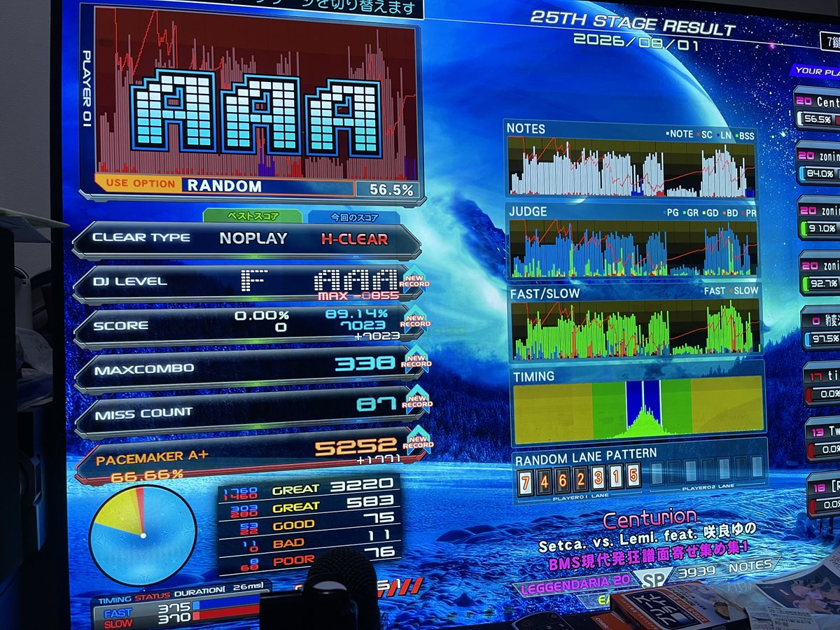 suraimfefefe's tweet photo. 夏バテBMS
集0 zoning 難大苦手
集1 centurion鳥難　この曲でこの譜面になることあるんだ
集1 dear glint ザst1ぐらいの乱打　良い曲
st2 anosogsnia 癖ヤバくて放置で無事破壊 https://t.co/ZaTTcq3b8u