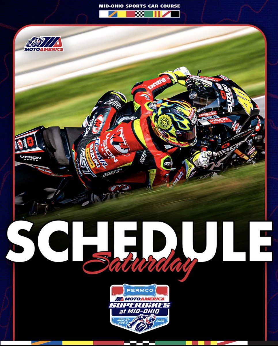 Mid_Ohio's tweet photo. We’re set for an action packed day ✌️ of Permco MotoAmerica Superbikes at Mid-Ohio!

Get your tickets at https://t.co/CFnPtHDE01 https://t.co/uzOgWoUXp6