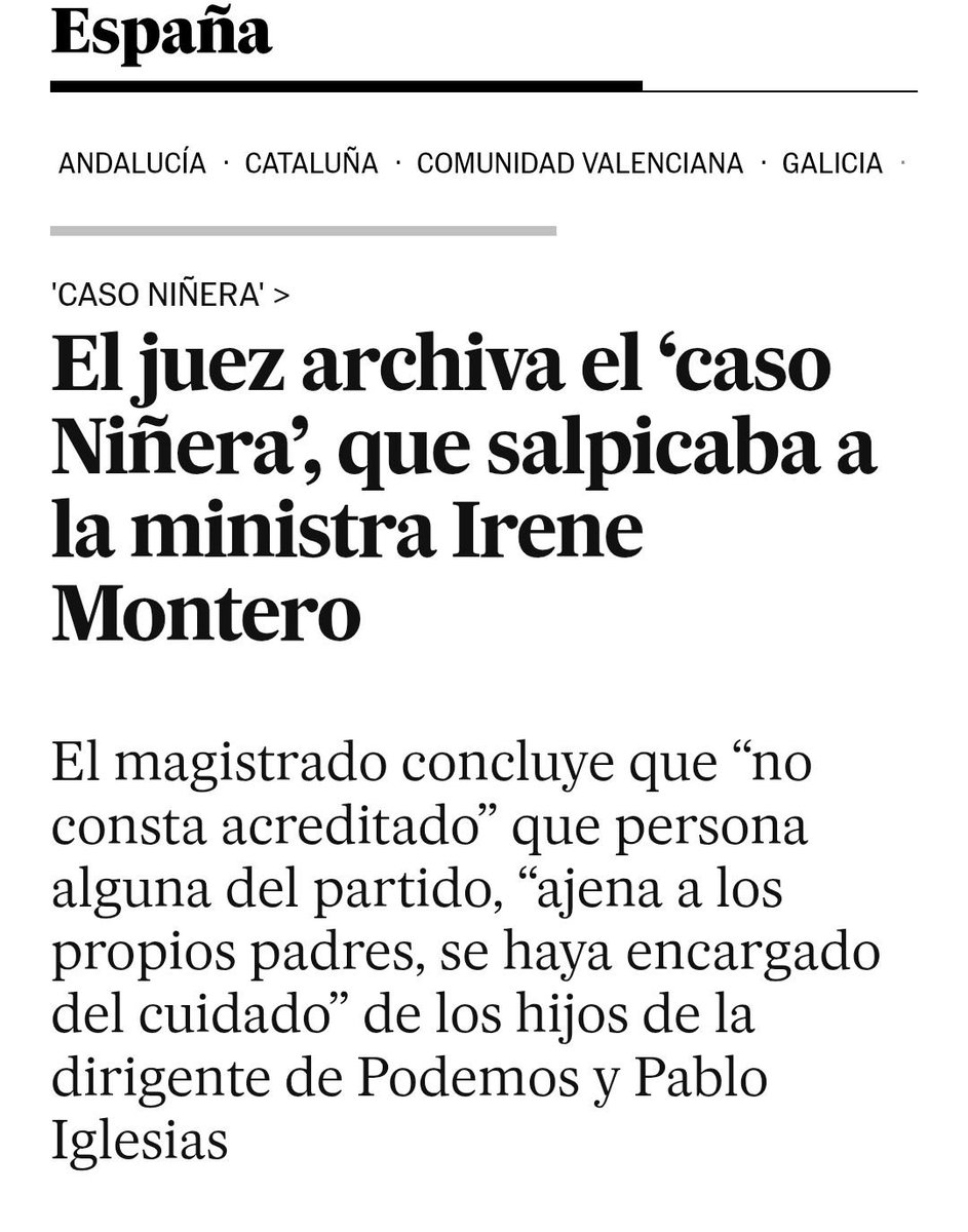 ELTOLAVARA6's tweet photo. A Irene Montero  " sus señorias" la investigaron porque podía tener una niñera pagada por el partido .#Ayuso, responsable de miles de muertos, ha hecho rica a su familia,vive con un delincuente, se compra Áticos de 6 millones que pagan los madrileños, y "sus señorias" pasando. https://t.co/hpZqUpc6wl