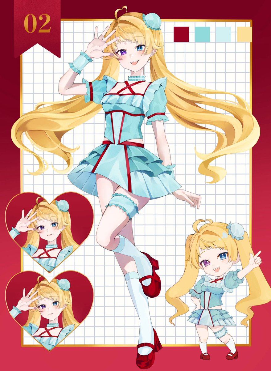 asiha_819's tweet photo. 代理キャラ新衣装仕立てました〜！
アイドル衣装です！ https://t.co/hbWnHrP5Pb