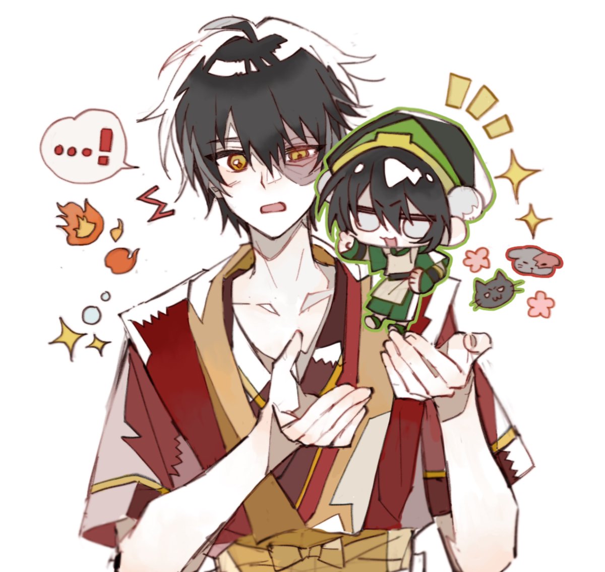 Lxs_Panda's tweet photo. #Atla #Zutoph #Zuko #Toph 
🔥🍉🐱🐶 https://t.co/XekQbjNSjN