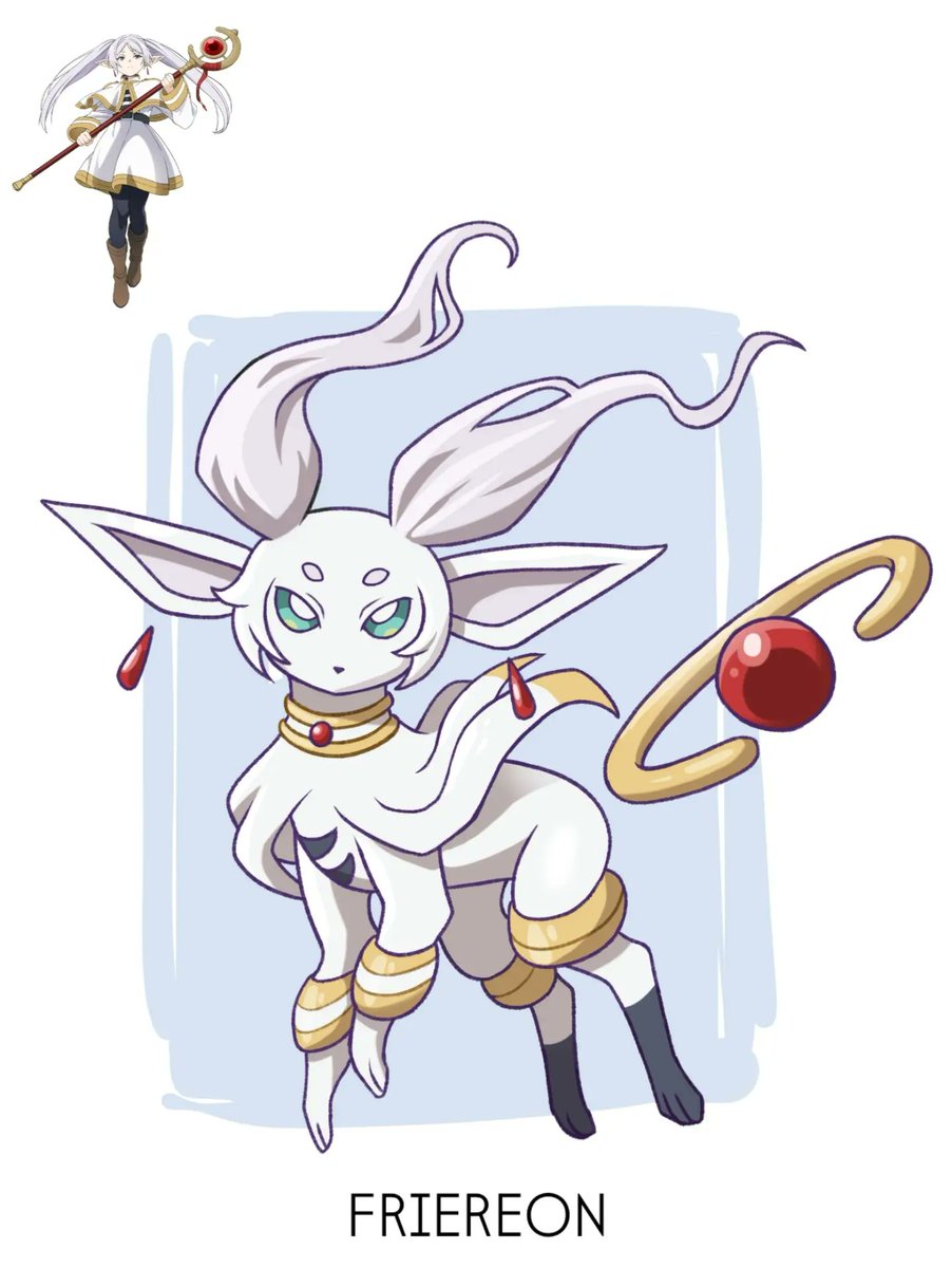 anime_daily's tweet photo. フリーレン x ポケモン

 art by abzart1 https://t.co/9eYeysKY2N