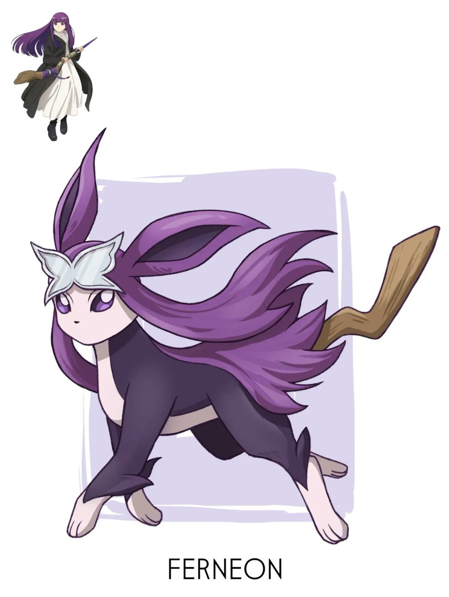 anime_daily's tweet photo. フリーレン x ポケモン

 art by abzart1 https://t.co/9eYeysKY2N