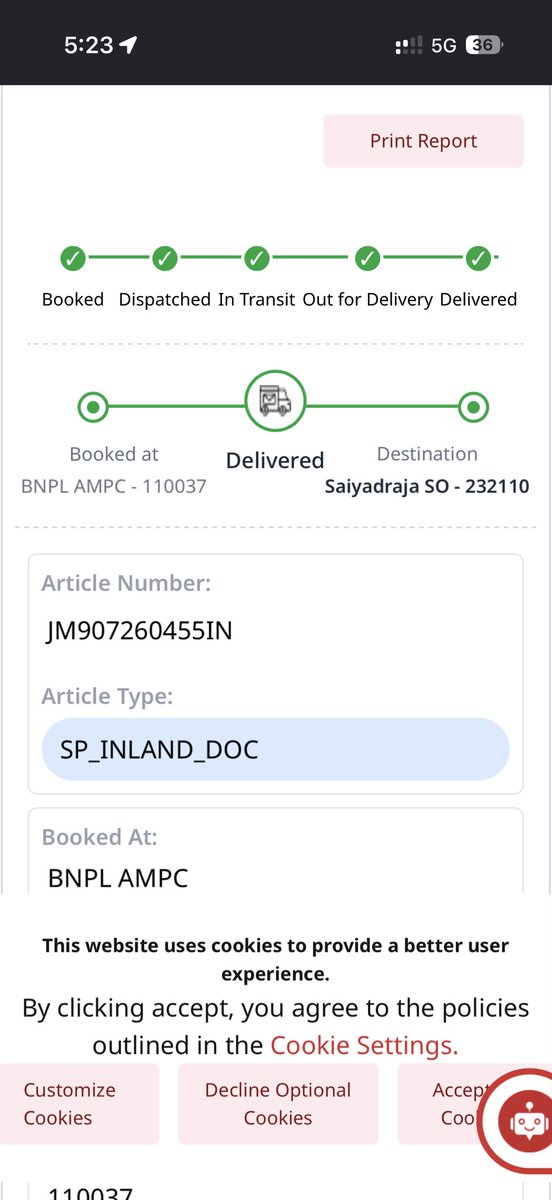 Saurabhpr20's tweet photo. @IndiaPostOffice @JM_Scindia SPEED POST AWB JM907260455IN has been marked as delivered, but it has not been delivered to my address . Kindly resolve the issue. https://t.co/NmPTxBlZlv