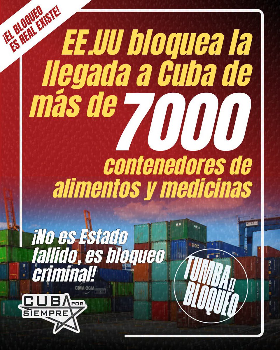 LorenzoOsbel's tweet photo. No es bloqueo, es genocidio lo que se está llevando a cabo contra #Cuba #LasTunas #PorLasTunasLaVictoria #SíSePuede https://t.co/PCHCGb35EC