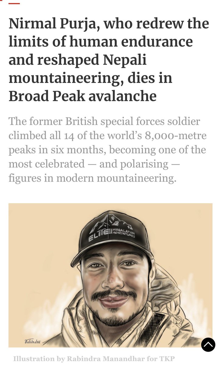 nitinsharma1's tweet photo. I have watched “14 Peaks” twice.

There are moments in there (just like in Free Solo) that moved me deeply, and made me question my own perception of fear and courage. 

And what it means to truly live for something you love. 

Even it means you will probably die for it.  

“Here's the secret I've carried through every expedition: I never competed with anyone else. My only battle was against the man I was yesterday. Every single day, pushing my own limits. Because the moment you look sideways: at what others are doing, saying, achieving: you drift off your compass. Your heading is YOURS. Guard it fiercely. 

The noise hasn't stopped. I just stopped listening.”

“Opportunities don't scream: they whisper to those already working in silence”

RIP Nims. Thanks for inspiring the world with your craziness.