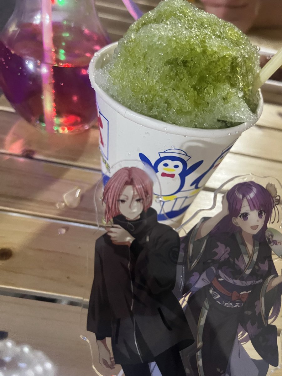 Riya2o4's tweet photo. 祭りで抹茶かき氷あった！！ https://t.co/e9VH5rWFr4