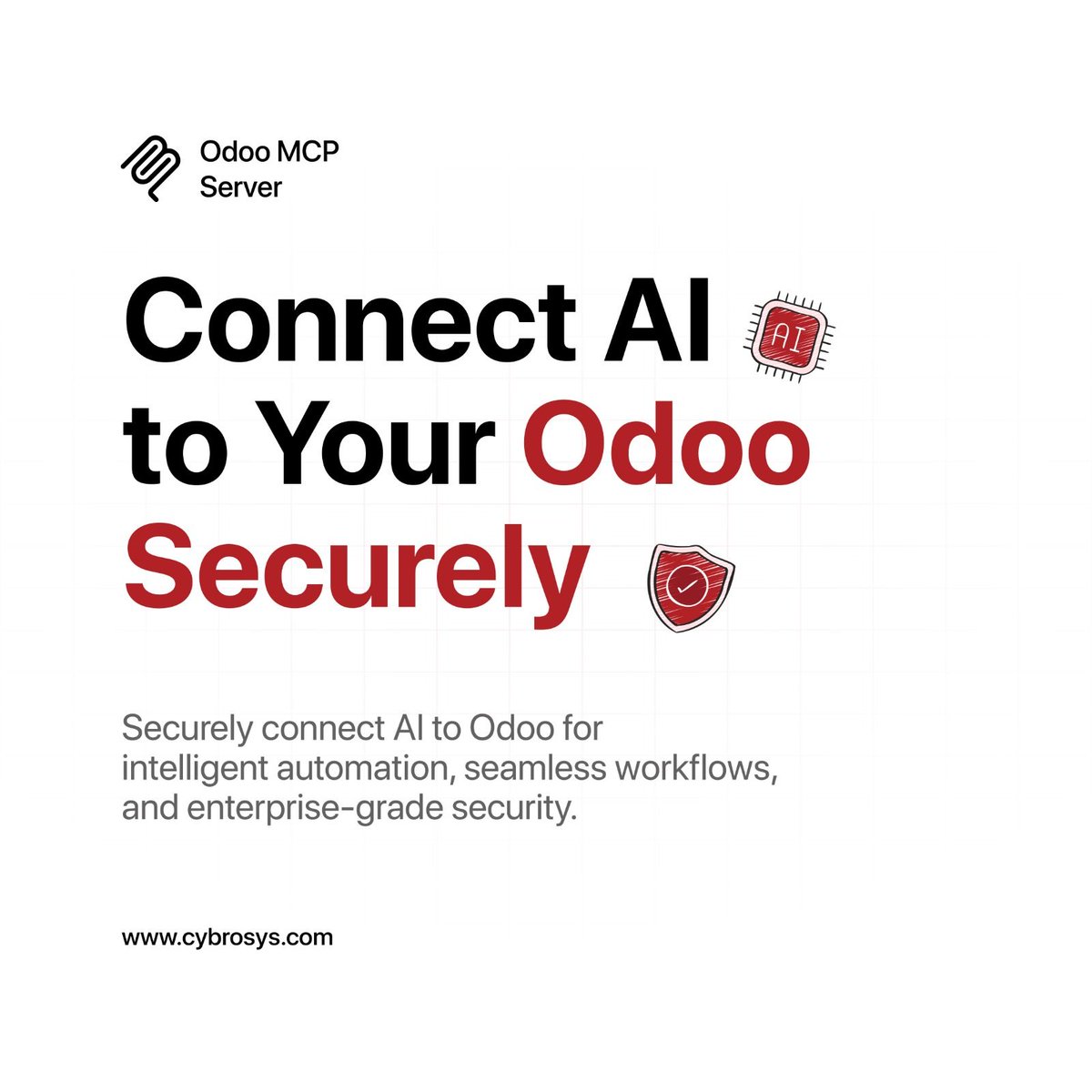 Cybrosys's tweet photo. AI assistants are powerful, but connecting them safely to your ERP is tricky.

The Odoo MCP Gateway turns Odoo into a secure data source for Claude, OpenAI, Gemini, Cursor &amp; more!

Connect AI to Odoo securely 👇 https://t.co/In2gmtvpPz https://t.co/Gpkzp1ebkS
