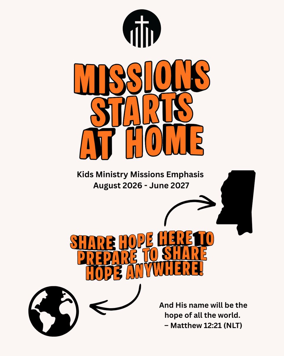 OneHopeCBC's tweet photo. We are thrilled about our "Missions Starts at Home" missions emphasis kicking off tomorrow in Kids Ministry! Kids in preschool through 4th grade will learn about the many opportunities &amp; ministry partners across our state. Share hope here to prepare to share hope anywhere! https://t.co/sum8FCE81M