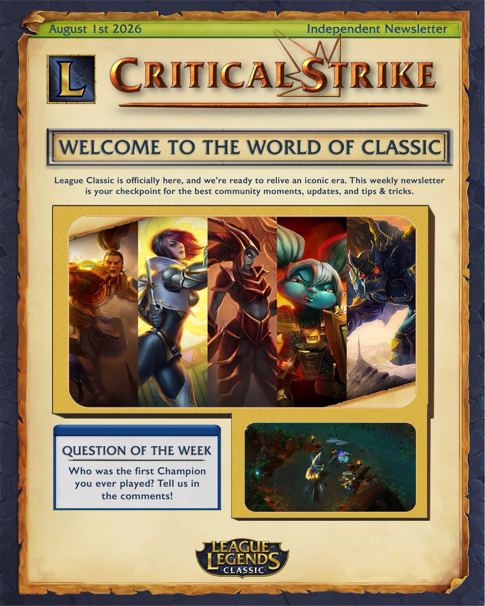 LoLUKN's tweet photo. Who was the first Champion you ever played? 🤔 https://t.co/BRigartyJX
