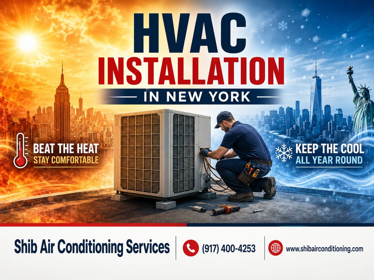 shibairservices's tweet photo. Experience professional HVAC installation in New York. Trust our team to deliver quality service and optimal comfort for your home or business. Call us (917) 400-4253 https://t.co/uNJnSS2iMM
#AirConditioning, #ACService, #HVAC, #CoolingSolutions, #ACRepair, #ACInstallation https://t.co/Q3lyZebs0g