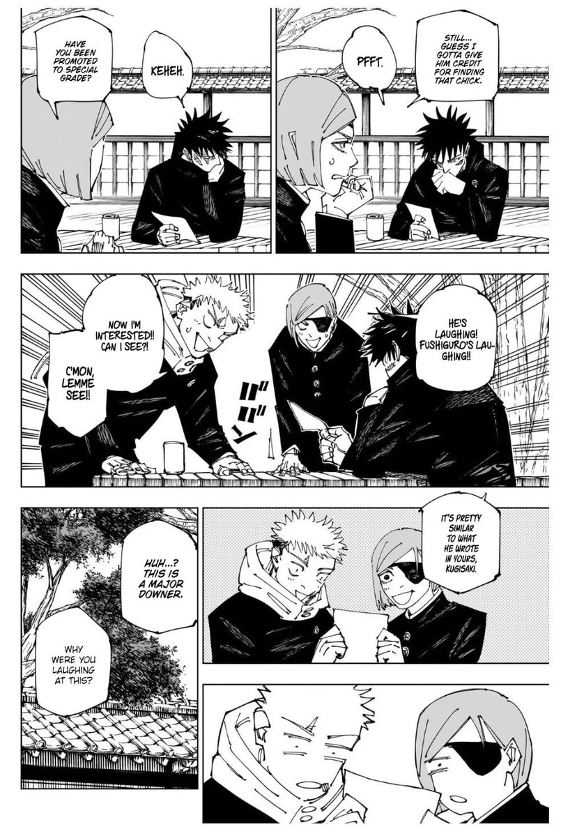 kkubluu's tweet photo. Toji is so fucking washed that his son laughed at the fact hes fucking dead 😭😭😭 https://t.co/BxEcEQSU7R