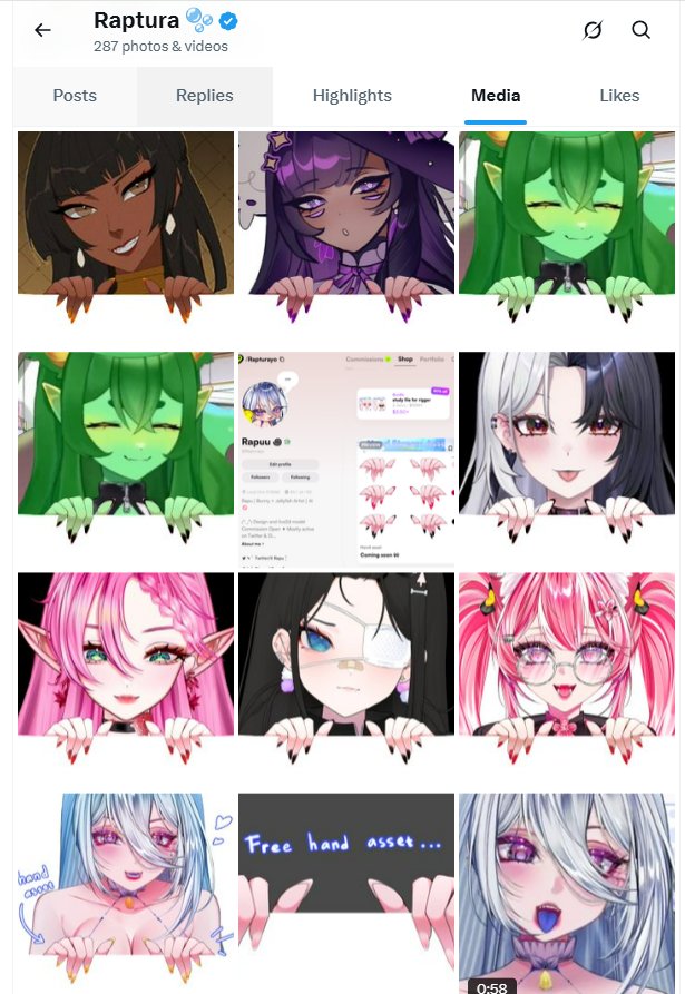 Rapturayo's tweet photo. chatttt this is my media post rn :3
it's full of pretty faces with my free hand assets!! https://t.co/fUBydVMcH2
