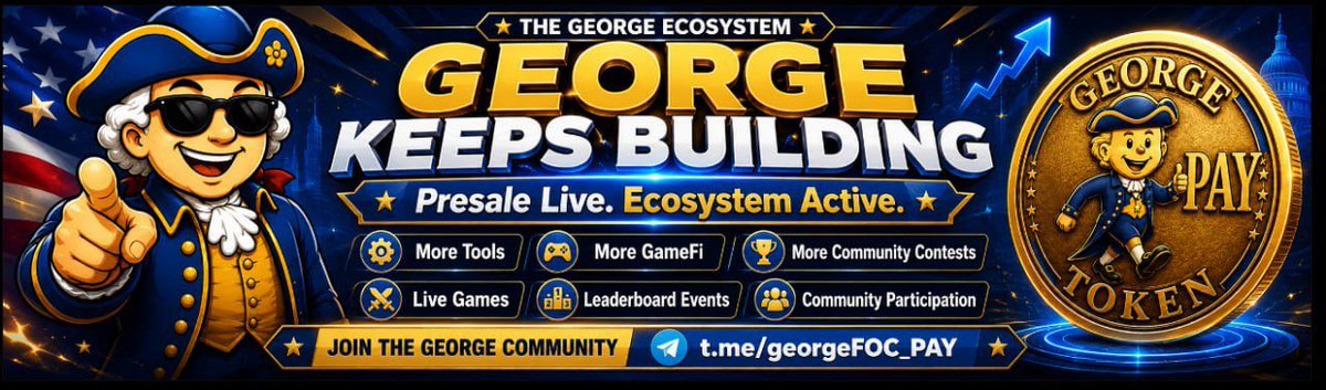 Empdyor87's tweet photo. A lot of people have questions about the George Ecosystem presale... so here's what you need to know.

The George Ecosystem presale isn't based on hype, it's driven by smart contract advancement conditions. Each presale tier only progresses when its predefined conditions are met. https://t.co/BhGDMi17Dj