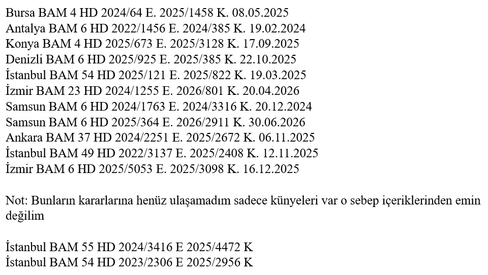 yankibuyuksezer's tweet photo. Kira tespit davasında, hakkaniyet indirimi sebebiyle reddedilen kısım üzerinden davacı aleyhine karşı vekalet ücretine hükmedilmez diyen kararlar (şu ana kadar toparlayabildiğim) https://t.co/Dp8311bpJv