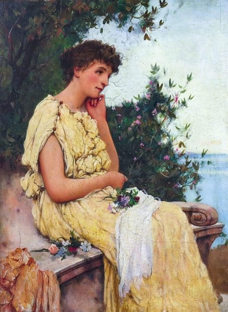DavLucia's tweet photo. #ConUnMareDAmare
#VentagliDiParole
 “Ma guarda intorno a te che doni ti hanno fatto
Hanno inventato il mare
Tu dici: “non ho niente”
Ti sembra niente il sole?
La vita,l’amore,,,”
Modugno 
Oliver Rhys
Donna che contempla 
@VentagliP
@ValerioLivia
@dianadep1
@_die_Uta_ 
@karmendida https://t.co/kIXZas5yMl