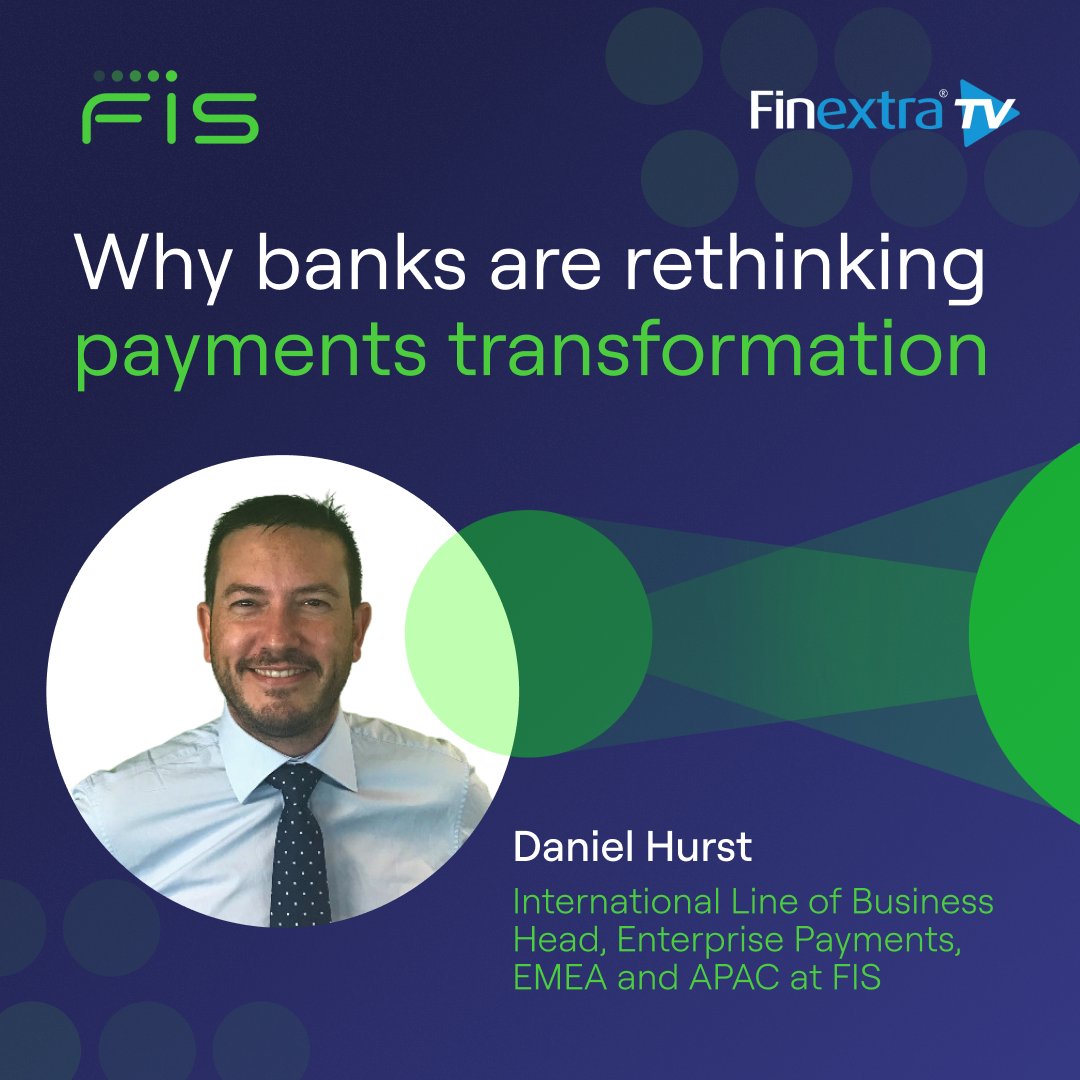 ashokgaur89's tweet photo. Transformation has become a moving target in payments.

At EBAday 2026, FIS’ Daniel Hurst joined FinextraTV to share how the industry has evolved over the past 18 months and why banks are rethinking modernization alongside AI and digital assets: https://t.co/Y2Vpk6ofah https://t.co/3j7bRVCSR1