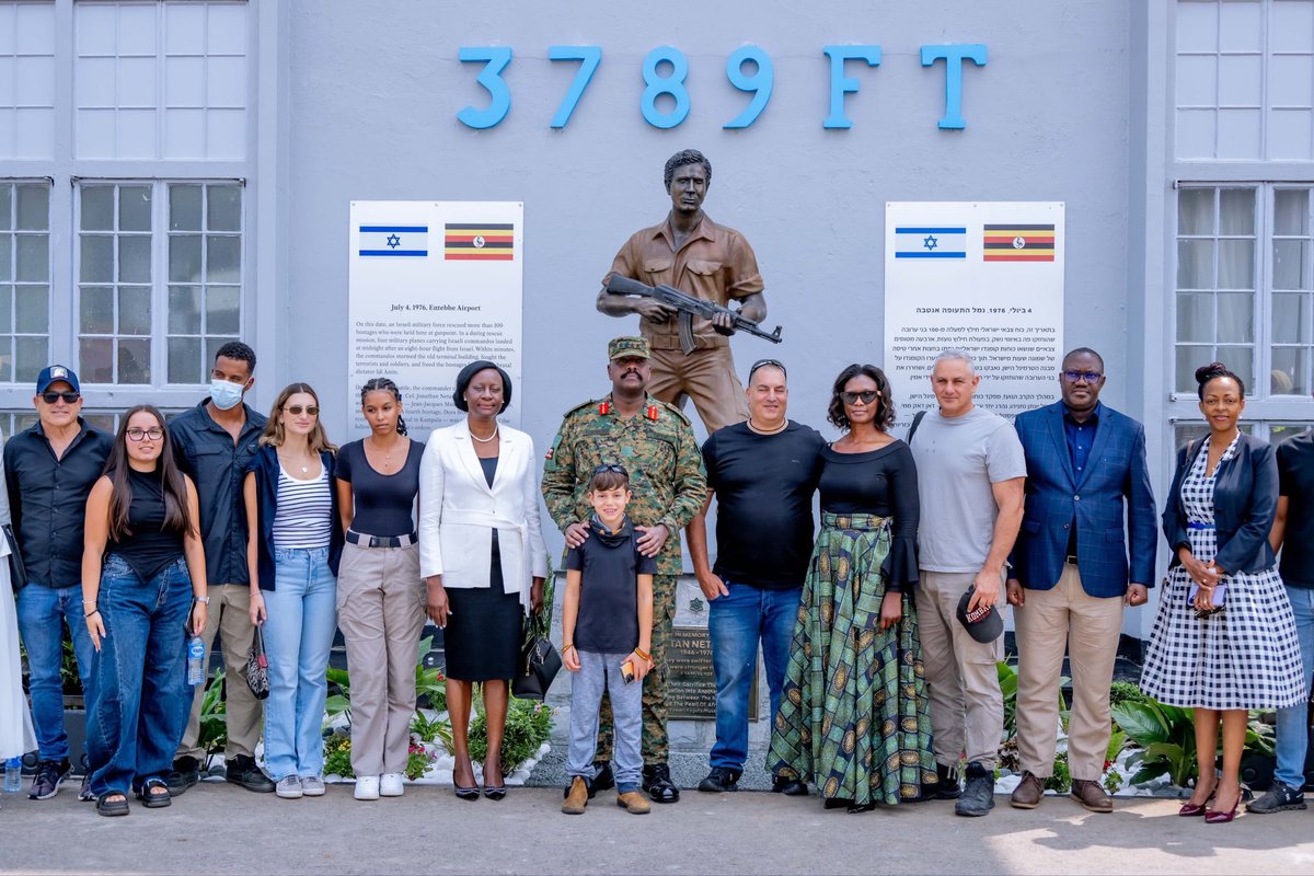 ChrisOMagezi's tweet photo. Gen Kainerugaba Unveils Yoni Netanyahu Monument at Old Entebbe Terminal, Reaffirms Uganda-Israel Ties

Entebbe, Saturday 1 August 2026

The Chief of Defence Forces, General Muhoozi Kainerugaba, has presided over the unveiling of a memorial monument dedicated to Lieutenant Colonel Yonatan "Yoni" Netanyahu at the historic Old Entebbe Terminal, framing the occasion as a testament to the enduring security partnership, mutual trust, and diplomatic reconciliation between Uganda and Israel. The fallen hero was the older brother of Israeli Prime Minister Benjamin Netanyahu.

Speaking at the event, Gen Kainerugaba highlighted the historic significance of honoring the fallen Israeli commando on the very grounds where he lost his life during the 1976 hostage rescue operation.

"It is a great honor and privilege to join you at this historic site as we unveil this monument to Lieutenant Colonel Yonatan 'Yoni' Netanyahu, the courageous commander of the Israeli rescue force whose leadership and ultimate sacrifice during the Entebbe raid of 4th July 1976 has become an enduring symbol of courage, duty, and selfless service," Gen Kainerugaba said.

The Ugandan CDF stressed that the monument represents a shared commitment to universal military and humanitarian values rather than simply reflecting on past tragedy.

"Today, this memorial stands not only in remembrance of a distinguished soldier, but also as a tribute to the enduring values he embodied: courage in the face of danger, unwavering commitment to protecting innocent lives, and steadfast devotion to duty," he declared.

"Monuments are more than stone and bronze. They preserve memory, teach history, and inspire future generations. This monument, therefore, carries significance far beyond commemorating one brave individual."

In his address, Gen Kainerugaba also paid tribute to the civilian hostages who lost their lives during the July 1976 crisis, naming Jean-Jacques Maimoni, Pasco Cohen, Ida Borochovitch, and Dora Bloch.

"As we gather here, we also respectfully remember the innocent hostages who lost their lives during those tragic events," Gen Kainerugaba said. "Their memory remains an important part of this solemn history."

In an assessment of the 1976 confrontation, Gen Kainerugaba acknowledged the Ugandan soldiers who died in the battle while making a clear distinction between today's democratic state and the regime of dictator Idi Amin.

"We also recognize today the Ugandan soldiers who fought valiantly that day in what they believed was a justified cause," Gen Kainerugaba noted. "Of course, today we know that the government of Idi Amin, which they served, was a brutal dictatorship which did not represent the Ugandan people in any way."

He emphasized that Uganda has since evolved into a constitutional democracy dedicated to international cooperation and peaceful engagement.

"The events that unfolded here in July 1976 remain one of the most significant episodes in modern history. They occurred during one of the darkest periods in our country's history. Today, however, Uganda is a constitutional democracy committed to peaceful coexistence and constructive engagement with the international community," Kainerugaba added.

Pointing to historical ties, Gen Kainerugaba reaffirmed Uganda's commitment to deepening strategic and security alignment with Israel.

"The friendship between Uganda and Israel extends well beyond the events of 1976. Our two countries have enjoyed good relations for a long time now, founded on mutual respect and practical cooperation," Gen Kainerugaba said.

Outlining the path forward, Kainerugaba urged both nations to continue standing together against global security threats and violent extremism.

"As we look to the future, we remain committed to deepening our cooperation across all areas of mutual interest while working together to advance peace, security, innovation, and sustainable development," he concluded.