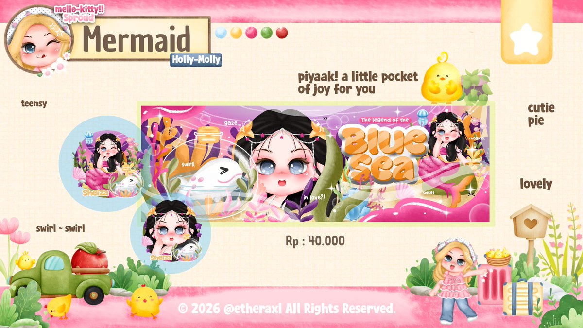 etheraxl's tweet photo. 🎀🖇 help rt #bealanja thankyou.!!

HemLLo~mellonions 🍡 catalog chibi mermaid ver. 02 sudah datang dan bisa dipesan!! 

🫙.. jika ada kesamaan dengan ba lain bisa hubungi aku ya..

🍭..semua layout dibawah ufs atau bisa di beli ya, syum ambik favorit kalian segera..!! 

Cek alt. https://t.co/N6LEiTW3wj