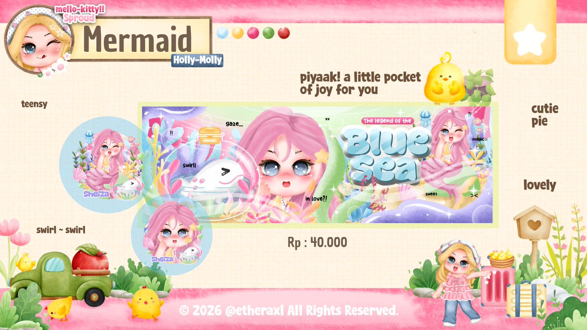 etheraxl's tweet photo. 🎀🖇 help rt #bealanja thankyou.!!

HemLLo~mellonions 🍡 catalog chibi mermaid ver. 02 sudah datang dan bisa dipesan!! 

🫙.. jika ada kesamaan dengan ba lain bisa hubungi aku ya..

🍭..semua layout dibawah ufs atau bisa di beli ya, syum ambik favorit kalian segera..!! 

Cek alt. https://t.co/N6LEiTW3wj
