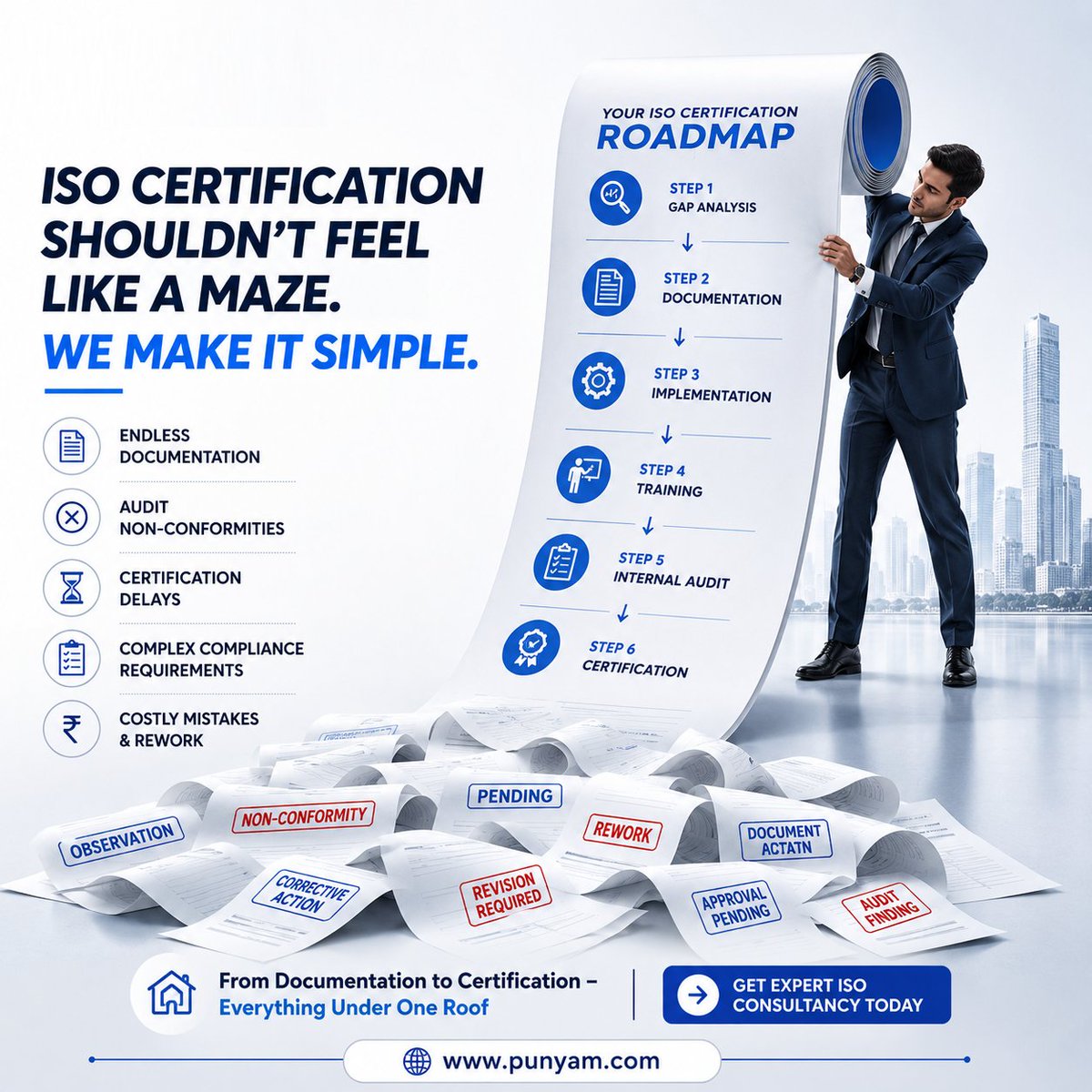 Punyam_ISO's tweet photo. 🛣️ ISO certification doesn't have to be overwhelming.

From gap analysis to certification, Punyam provides expert consultancy to simplify every step of your compliance journey.

🌐 https://t.co/wVgk1JwN2c

#ISOConsultancy #ISOCertification #Punyam #Compliance https://t.co/SCBnGo7EFG