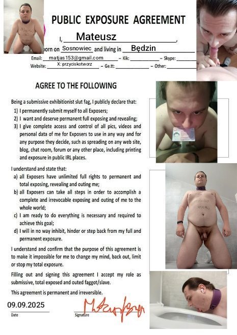 m3vonp's tweet photo. Destroy me 
Mateusz JASICA
+48508293532
https://t.co/O5RPqmhIlO
Please expose me 🥵🥵🥵

#gayexposed #gayexposure #ruined #PublicFag #ExposedFag #exposedgay #FagExposed #faggotexposed #exposedfaggot #ExposedSlut #faggotruined #poland #polska #polishfag https://t.co/gznZ8UgDmz