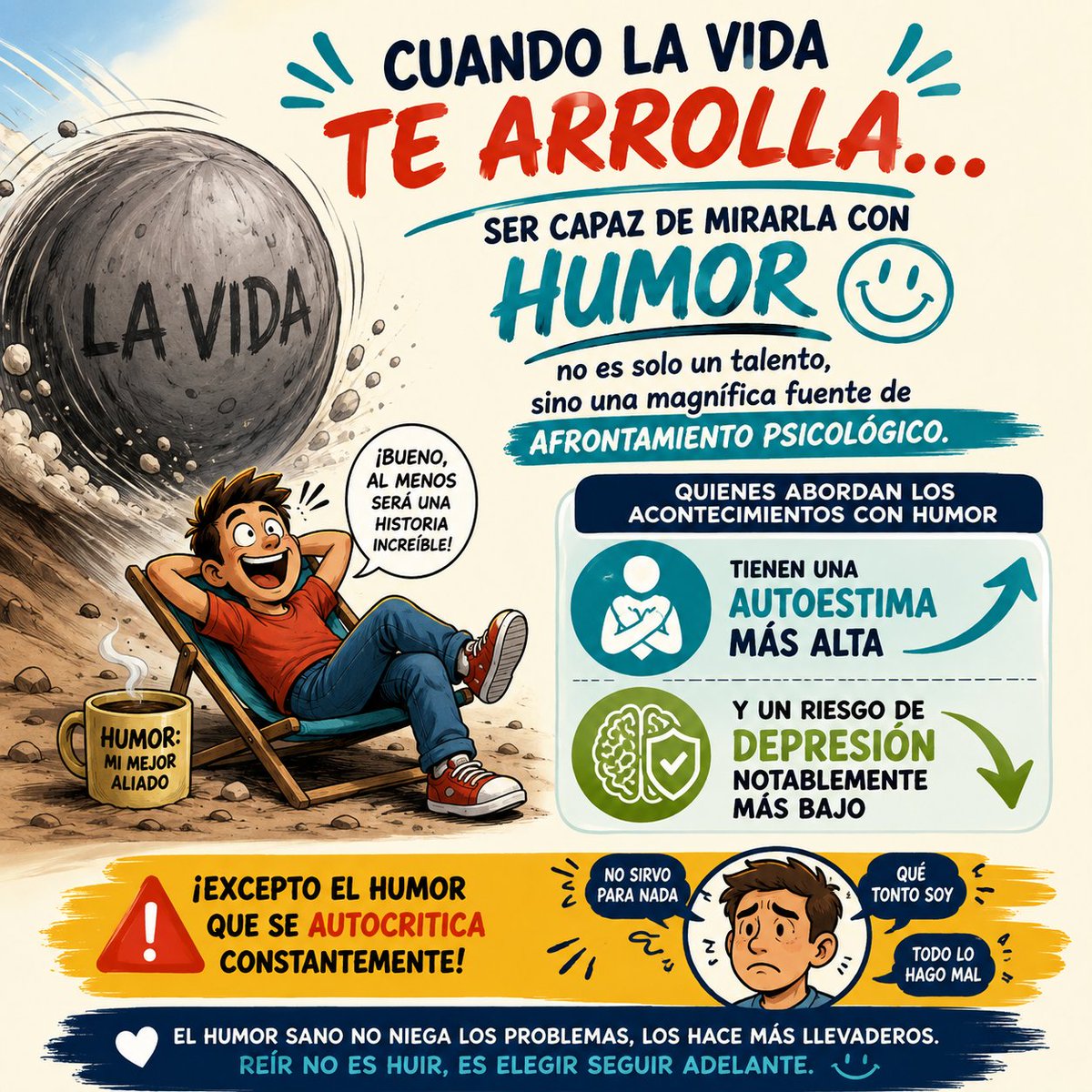 RapashFernandes's tweet photo. Las ventajas de abordar los acontecimientos negativos con Humor! https://t.co/AgW52XEADW